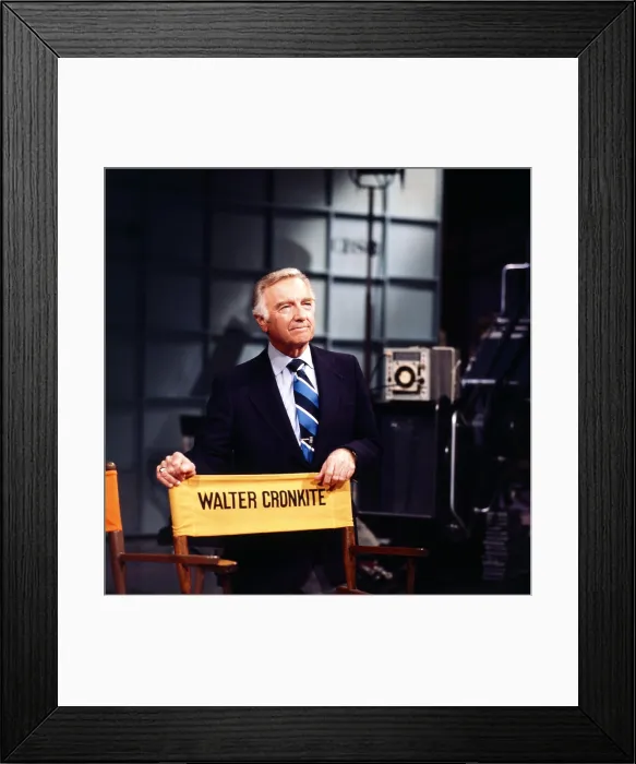 Framed Print : Walter Cronkite, 1970s