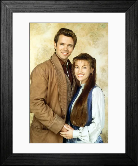 Framed Print : DR. QUINN, MEDICINE WOMAN, from left: John Schneider, Jane Seymour, 1997, 1993-1998 Framed Print : DR. QUINN, MEDICINE WOMAN, from left: John Schneider, Jane Seymour, 1997, 1993-1998