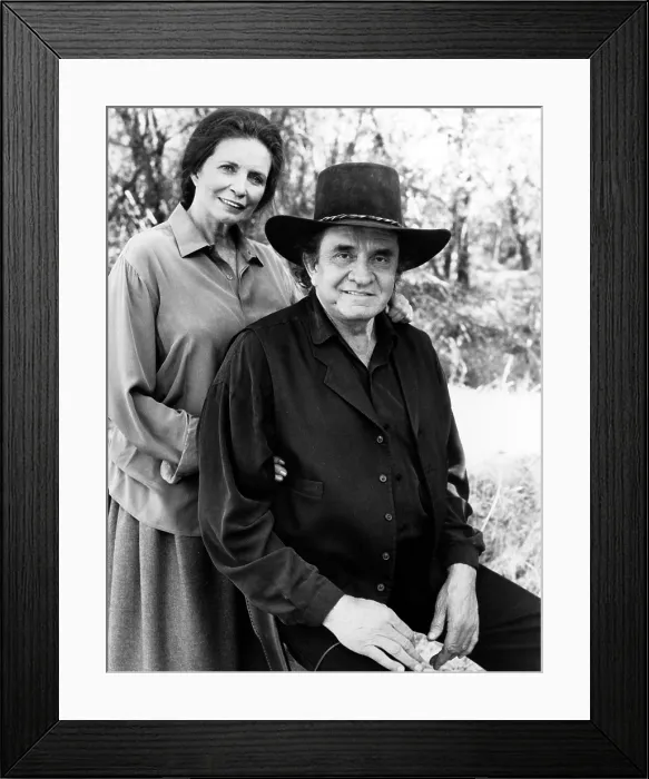 Framed Print : DR. QUINN, MEDICINE WOMAN, from left: June Carter Cash, Johnny Cash, Thanksgiving, season 3, ep. 10, aired 11 / 19 / 1994, 1993-1998