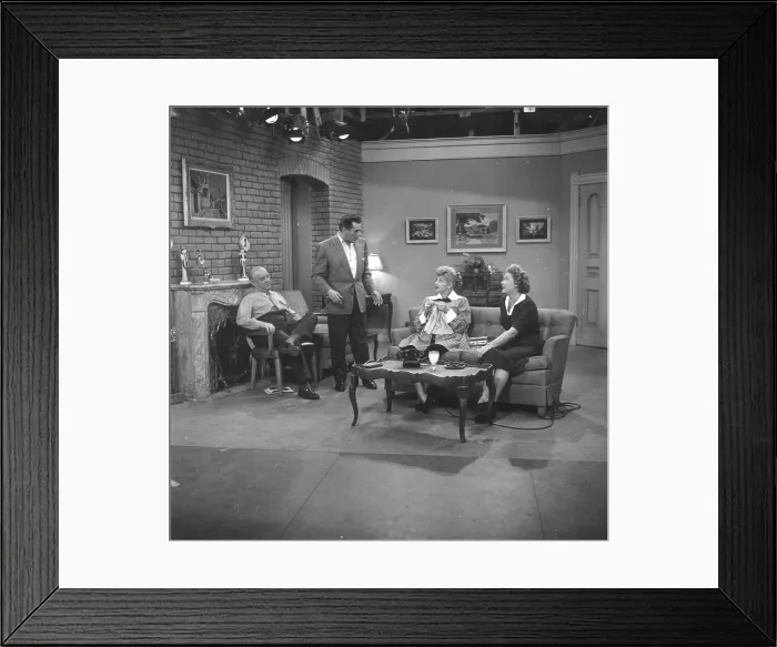 Framed Print : I LOVE LUCY, from left: William Frawley, Desi Arnaz, Lucille Ball, Vivian Vance, Lucy Goes to the Hospital, (Season 2, ep. 216, aired Jan. 19, 1953), 1951-57