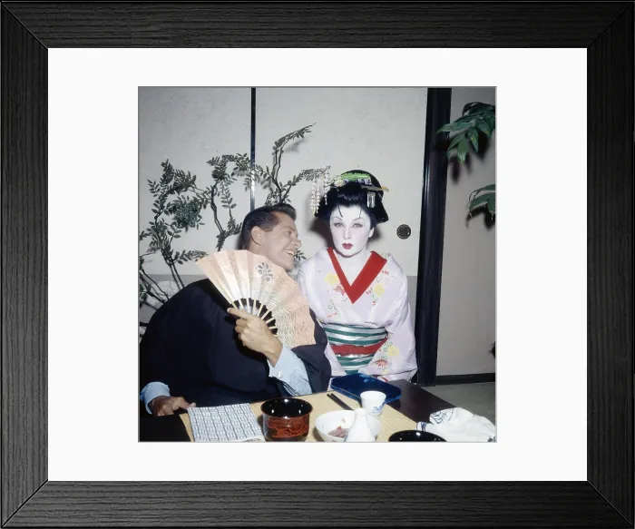 Framed Print : THE LUCY-DESI COMEDY HOUR, from left: Desi Arnaz, Lucille Ball (in her geisha makeup), The Ricardos Go to Japan, (Season 3, episode 302, aired November 27, 1959), 1957-60 Framed Print : THE LUCY-DESI COMEDY HOUR, from left: Desi Arnaz, Lucille Ball (in her geisha makeup), The Ricardos Go to Japan, (Season 3, episode 302, aired November 27, 1959), 1957-60
