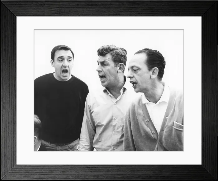 Framed Print : THE ANDY GRIFFITH-DON KNOTTS-JIM NABORS SHOW, from left: Jim Nabors, Andy Griffith, Don Knotts, rehearsing, (aired October 7, 1965) Framed Print : THE ANDY GRIFFITH-DON KNOTTS-JIM NABORS SHOW, from left: Jim Nabors, Andy Griffith, Don Knotts, rehearsing, (aired October 7, 1965)