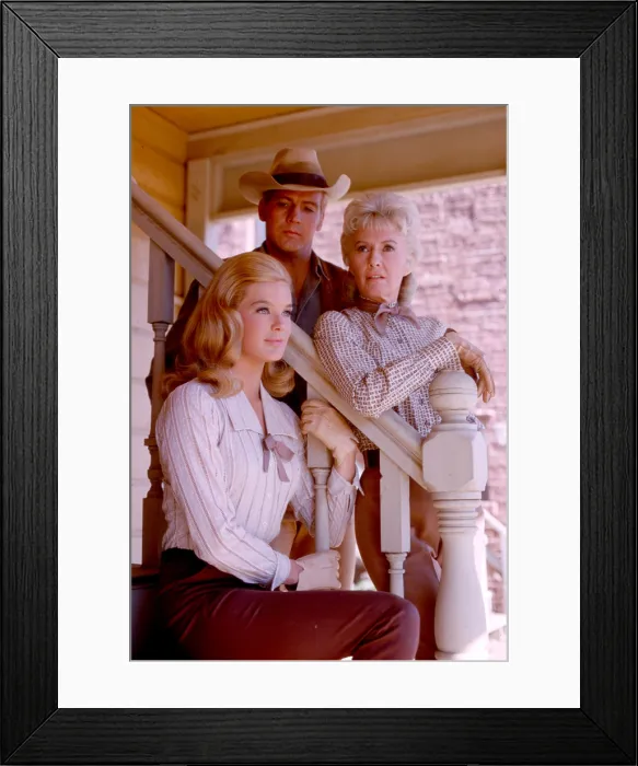 Framed Print : THE BIG VALLEY, Linda Evans, Lee Majors, Barbara Stanwyck, 1965-69