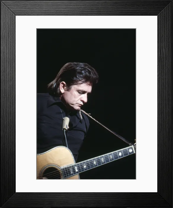 Framed Print : THE JOHNNY CASH SHOW, Johnny Cash onstage, rehearsal, (Season 1, ep. 127, aired April 8, 1970), 1969-1971