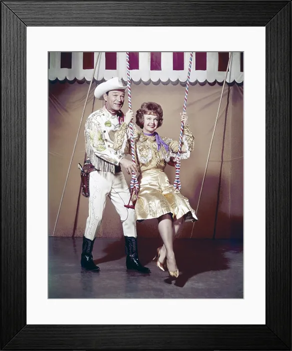 Framed Print : From left: Roy Rogers, Dale Evans, circa 1950s