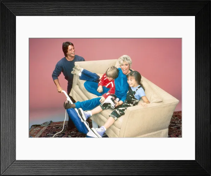 Framed Print : WHO'S THE BOSS?, from left: Tony Danza, Danny Pintauro, Judith Light, Alyssa Milano, (Season 1, 1984), 1984-92 Framed Print : WHO'S THE BOSS?, from left: Tony Danza, Danny Pintauro, Judith Light, Alyssa Milano, (Season 1, 1984), 1984-92