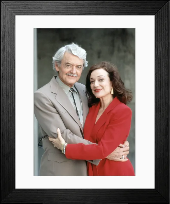 Framed Print : A PERRY MASON MYSTERY: THE CASE OF THE LETHAL LIFESTYLE, from left: Hal Holbrook, Dixie Carter, 1994