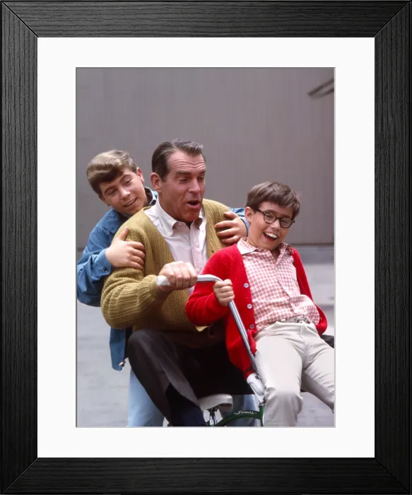Framed Print : MY THREE SONS, from left: Stanley Livingston, Fred MacMurray, Barry Livingston, 1960-72