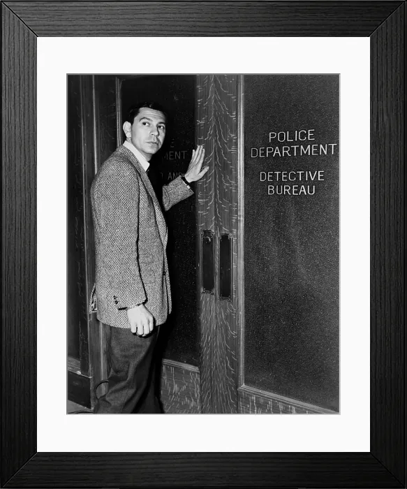 Framed Print : DRAGNET, star and director Jack Webb, 1951-59