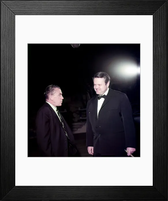 Framed Print : From left, Ed Sullivan, Orson Welles, ca. mid-1950s