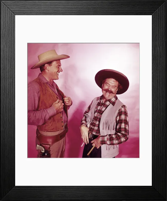 Framed Print : THE RED SKELTON CHEVY SPECIAL, from left: James Arness, Red Skelton as Deadeye, (aired October 9, 1959) Framed Print : THE RED SKELTON CHEVY SPECIAL, from left: James Arness, Red Skelton as Deadeye, (aired October 9, 1959)