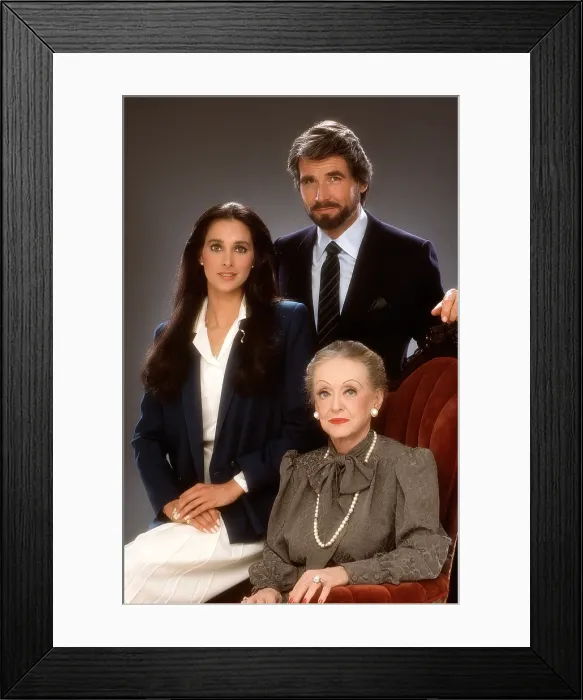 Framed Print : HOTEL, from left: Connie Sellecca, James Brolin, Bette Davis (seated), (1983), 1983-88