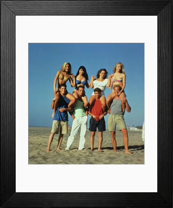 Framed Print : BEVERLY HILLS, 90210, 1990-2000, (cast photo 1990-94)