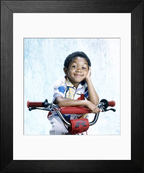 Framed Print : WEBSTER, Emmanuel Lewis, 1983-87 (1986 photo by Bonnie Schiffman)