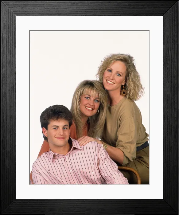Framed Print : GROWING PAINS, From left: Kirk Cameron, Barbara Cameron, Joanna Kerns (1990), 1985-1992