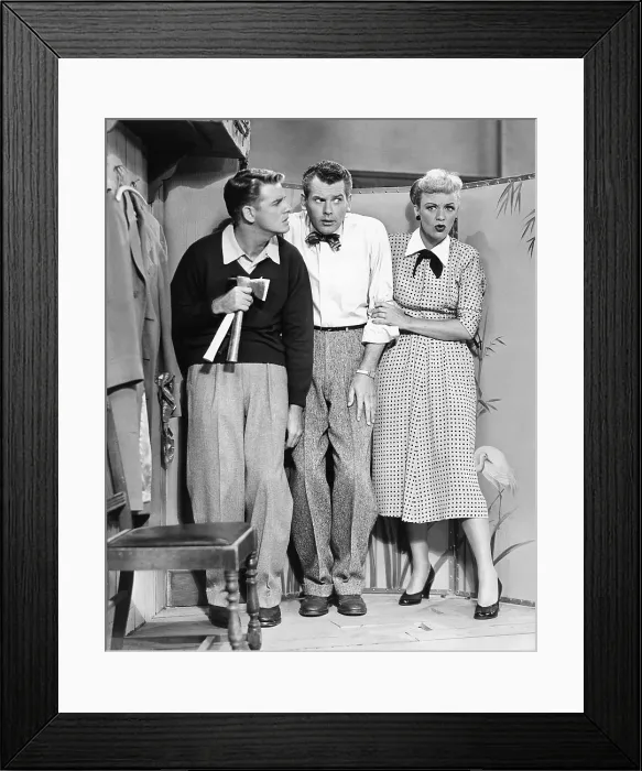 Framed Print : OUR MISS BROOKS, from left: Richard Crenna, Robert Rockwell, Eve Arden, The Loaded Custodian, (Season 1, ep. 102, aired October 10, 1952), 1952-1956 Framed Print : OUR MISS BROOKS, from left: Richard Crenna, Robert Rockwell, Eve Arden, The Loaded Custodian, (Season 1, ep. 102, aired October 10, 1952), 1952-1956