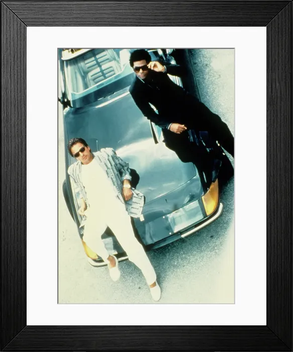 Framed Print : MIAMI VICE, Don Johnson, Philip Michael Thomas, 1984-1989