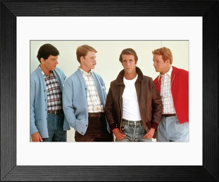 Framed Print : HAPPY DAYS, Anson Williams, Ron Howard, Henry Winkler, Donny Most, 1974-1984 Framed Print : HAPPY DAYS, Anson Williams, Ron Howard, Henry Winkler, Donny Most, 1974-1984