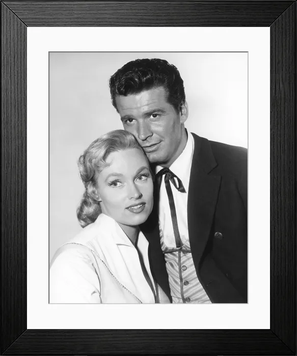 Framed Print : MAVERICK, from left: Karen Steele, James Garner in Point Blank, (Season 1, ep 102, aired September 29, 1957), 1957-1962 Framed Print : MAVERICK, from left: Karen Steele, James Garner in Point Blank, (Season 1, ep 102, aired September 29, 1957), 1957-1962