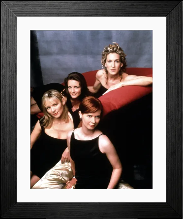 Framed Print : SEX AND THE CITY, (front to back), Cynthia Nixon, Kim Cattrall, Kristin Davis, Sarah Jessica Parker, 1998-2004 Framed Print : SEX AND THE CITY, (front to back), Cynthia Nixon, Kim Cattrall, Kristin Davis, Sarah Jessica Parker, 1998-2004