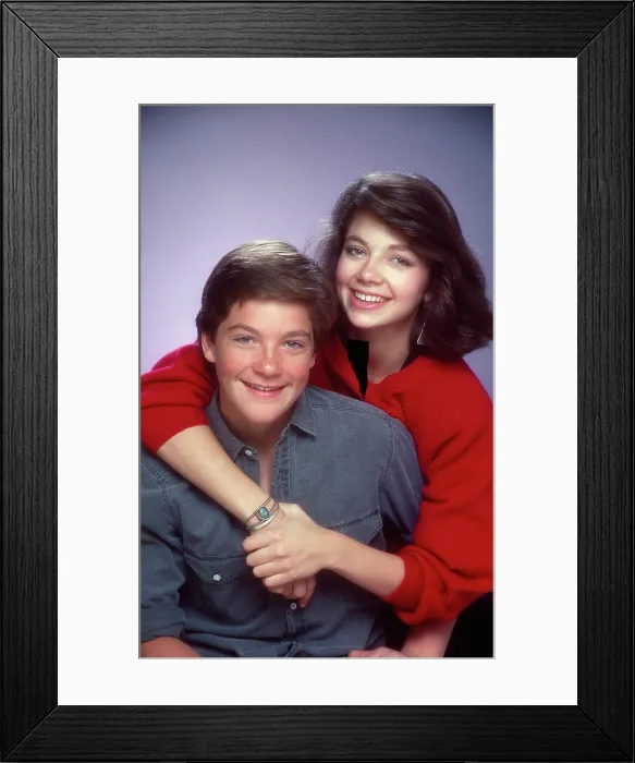Framed Print : From left: Jason Bateman, Justine Bateman, 1985 Framed Print : From left: Jason Bateman, Justine Bateman, 1985