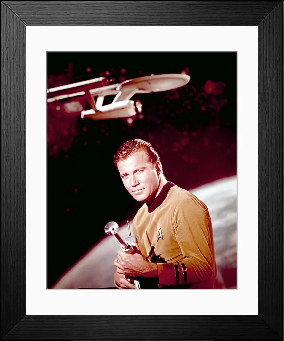 Framed Print : STAR TREK, William Shatner (as Captain Kirk) Ep.2, Where No Man Has Gone Before, 9 / 22 / 66