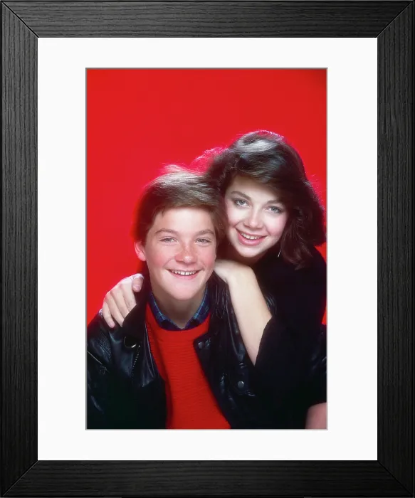 Framed Print : From left: Jason Bateman, Justine Bateman, 1985