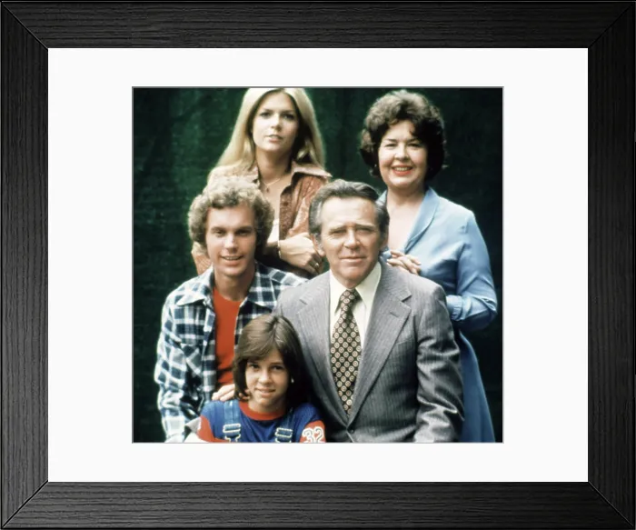 Framed Print : FAMILY, top from left: Meredith Baxter Birney, Sada Thompson, bottom from left: Gary Frank, Kristy McNichol, James Broderick, 1976-80