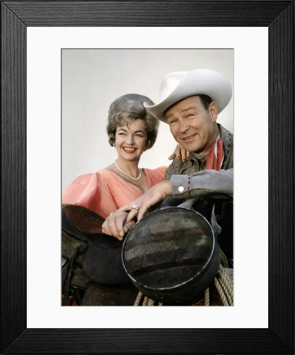 Framed Print : From left, Dale Evans, Roy Rogers, 1962
