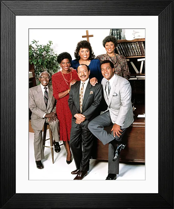 Framed Print : AMEN, Jester Hairston, Anna Maria Horsford, Roz Ryan, Sherman Hemsley, Barbara Montgomery, Clifton Daivs, 1986-1991