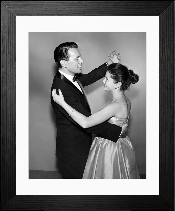 Framed Print : BACHELOR FATHER, from left, John Forsythe, Noreen Corcoran, Bentley and His Junior Image, aired February 2, 1958