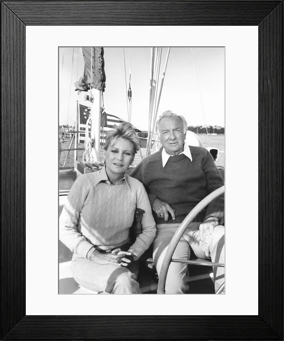 Framed Print : THE BARBARA WALTERS SPECIAL, from left: Barbara Walters, Walter Cronkite, (aired December 3, 1983), 1976-2015 Framed Print : THE BARBARA WALTERS SPECIAL, from left: Barbara Walters, Walter Cronkite, (aired December 3, 1983), 1976-2015