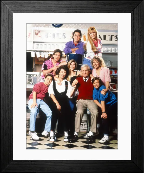 Framed Print : CHARLES IN CHARGE, clockwise from top center, Scott Baio, Josie Davis, Sandra Kerns, Justin Whalin, James T Framed Print : CHARLES IN CHARGE, clockwise from top center, Scott Baio, Josie Davis, Sandra Kerns, Justin Whalin, James T