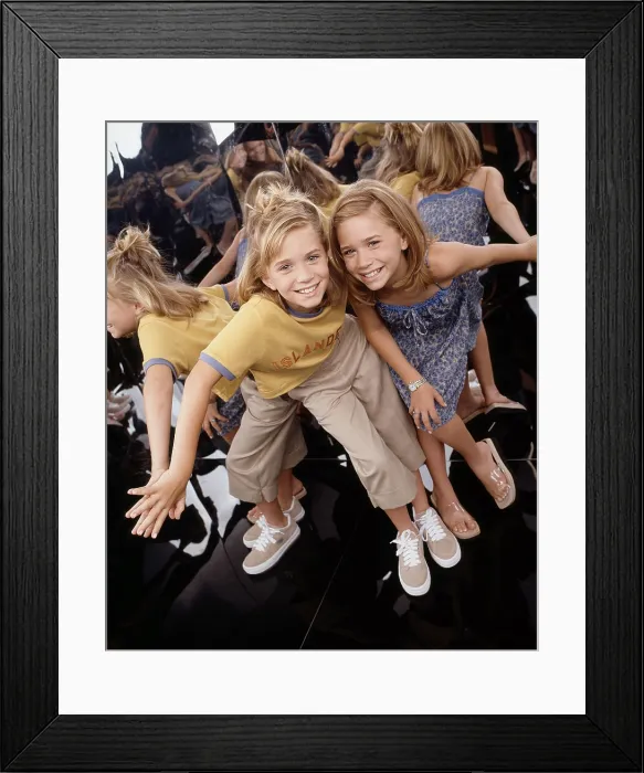 Framed Print : TWO OF A KIND, from left: Mary-Kate Olsen, Ashley Olsen, (1998), 1998-99