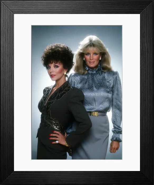 Framed Print : DYNASTY, from left: Joan Collins, Linda Evans, (1982), 1981-89