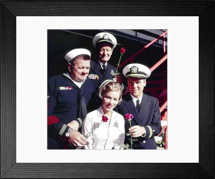 Framed Print : HENNESEY, from left: Henry Kulky, Roscoe Karns, Abby Dalton, Jackie Cooper, 1959-1962