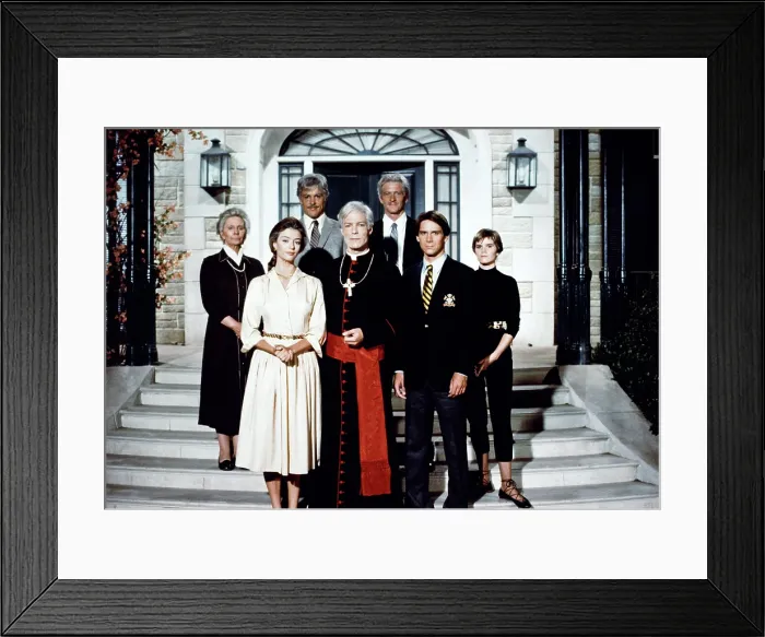 Framed Print : THE THORN BIRDS, Jean Simmons (left), Rachel Ward (2nd from left), Richard Chamberlain (center), Brett Cullen (3rd from right), Philip Anglim (2nd from right) Framed Print : THE THORN BIRDS, Jean Simmons (left), Rachel Ward (2nd from left), Richard Chamberlain (center), Brett Cullen (3rd from right), Philip Anglim (2nd from right)
