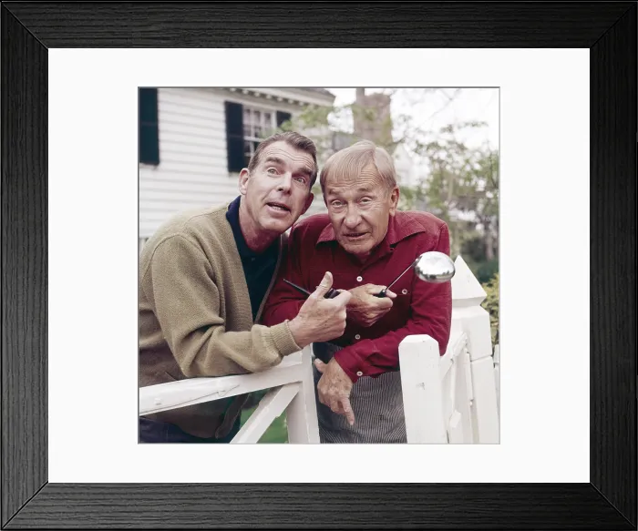 Framed Print : MY THREE SONS, from left, Fred MacMurray, William Demarest, 1960-72 (1966 photo)