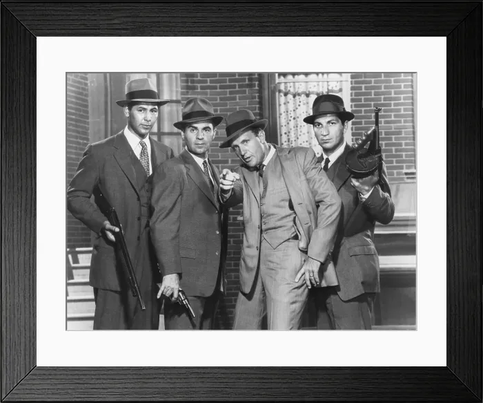 Framed Print : THE UNTOCHABLES, from left: Abel Fernandez, Paul Picerni, Robert Stack, Nicholas Georgiade, 1959-1963 Framed Print : THE UNTOCHABLES, from left: Abel Fernandez, Paul Picerni, Robert Stack, Nicholas Georgiade, 1959-1963