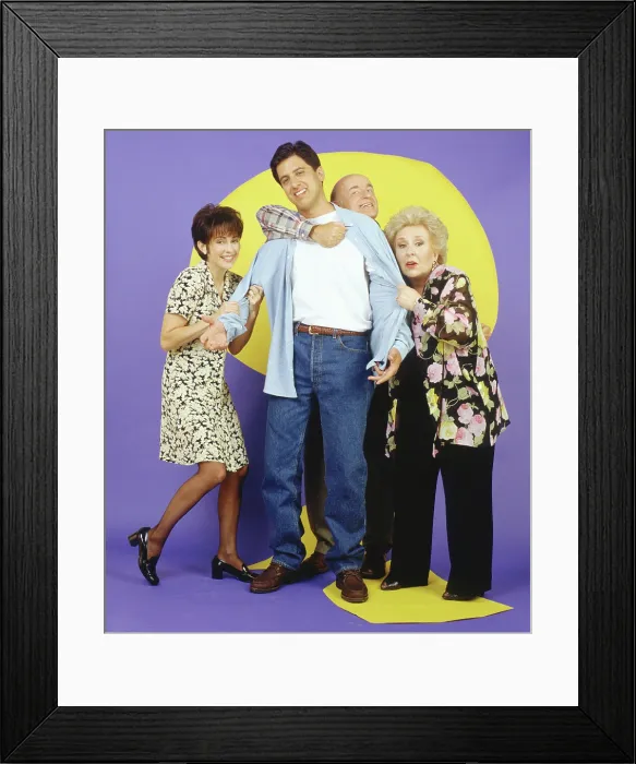 Framed Print : EVERYBODY LOVES RAYMOND, (from left): Patricia Heaton, Ray Romano, Peter Boyle, Doris Roberts, (Season 1, 1996), 1996-2005 Framed Print : EVERYBODY LOVES RAYMOND, (from left): Patricia Heaton, Ray Romano, Peter Boyle, Doris Roberts, (Season 1, 1996), 1996-2005