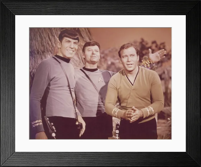 Framed Print : STAR TREK, from left: Leonard Nimoy, DeForest Kelley, William Shatner, 1966-1969 Framed Print : STAR TREK, from left: Leonard Nimoy, DeForest Kelley, William Shatner, 1966-1969