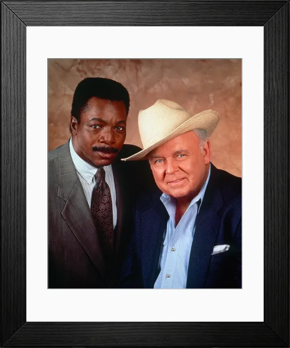 Framed Print : IN THE HEAT OF THE NIGHT, from left: Carl Weathers, Carroll O'Connor, 1988-95 Framed Print : IN THE HEAT OF THE NIGHT, from left: Carl Weathers, Carroll O'Connor, 1988-95