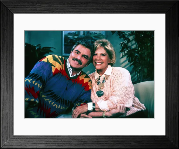 Framed Print : DINAH SHORE: A SPECIAL CONVERSATION WITH BURT REYNOLDS, from leflt: Burt Reynolds, Dinah Shore, (aired July 10, 1991), 1989-1991 Framed Print : DINAH SHORE: A SPECIAL CONVERSATION WITH BURT REYNOLDS, from leflt: Burt Reynolds, Dinah Shore, (aired July 10, 1991), 1989-1991