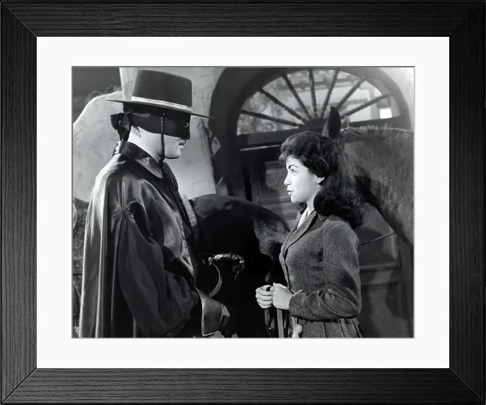 Framed Print : ZORRO, from left: Guy Williams, Annette Funicello, (Season 2, 1959 episode), 1957-1959 Framed Print : ZORRO, from left: Guy Williams, Annette Funicello, (Season 2, 1959 episode), 1957-1959