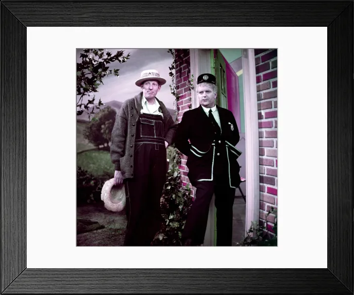 Framed Print : CAPTAIN KANGAROO, from left, Hugh Brannum (as Mr. Green Jeans), Bob Keeshan, ca. mid-1960s