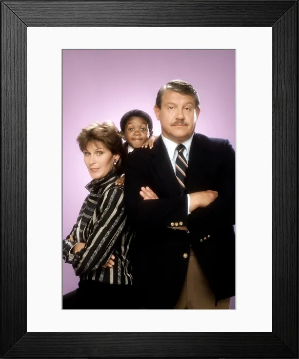 Framed Print : WEBSTER, from left, Susan Clark, Emmanuel Lewis, Alex Karras, (1983), 1983-87 Framed Print : WEBSTER, from left, Susan Clark, Emmanuel Lewis, Alex Karras, (1983), 1983-87