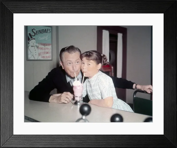 Framed Print : FATHER KNOWS BEST, from left: Robert Young, Lauren Chapin, 1954-60