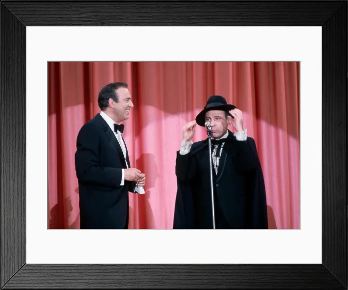 Framed Print : THE COLGATE COMEDY HOUR, Carl Reiner, Mel Brooks, 2000 Year Old Man, 1950-1955