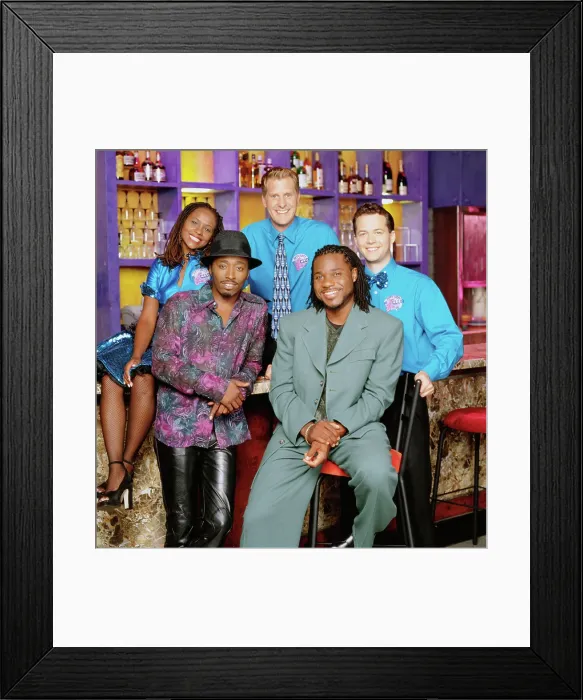 Framed Print : MALCOLM AND EDDIE, Karen Malina White, Eddie Griffin, Ron Pearson, Malcolm-Jamal Warner, Christopher Barnes, 1996-2000, Season 4 Framed Print : MALCOLM AND EDDIE, Karen Malina White, Eddie Griffin, Ron Pearson, Malcolm-Jamal Warner, Christopher Barnes, 1996-2000, Season 4