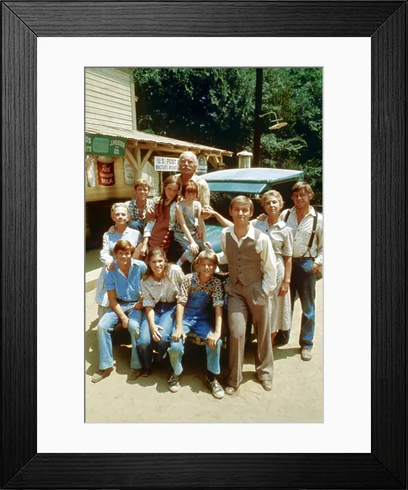 Framed Print : THE WALTONS, (top row, center, Will Geer; (middle row, left, Jon Walmsley, Mary Elizabeth McDonough, Kami Cotler, (front row, L to R) Ellen Corby, Eric Scott, Judy Norton Framed Print : THE WALTONS, (top row, center, Will Geer; (middle row, left, Jon Walmsley, Mary Elizabeth McDonough, Kami Cotler, (front row, L to R) Ellen Corby, Eric Scott, Judy Norton